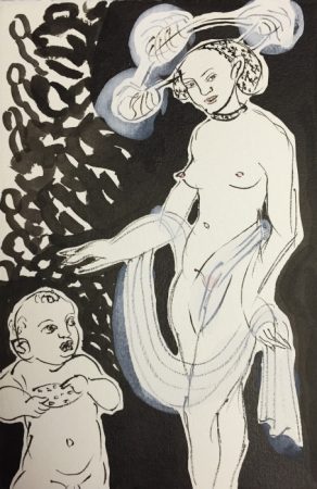 Akio Takamori "Venus and Cupid after Cranach" 2015